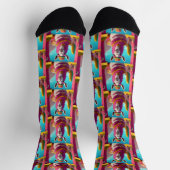 Dressed Llama Pattern Socken (Oben)