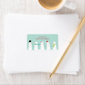 Dressed Snowman Holiday Geschenk Tag/Gefallen Aufk Adressaufkleber (Insitu)