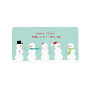 Dressed Snowman Holiday Geschenk Tag/Gefallen Aufk Adressaufkleber