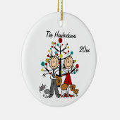 Dressed up Couple, Two Hunde, Cat Ornament (Rechts)