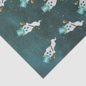 Dressed up Ghosts Floating in Night Sky Top Hats Seidenpapier (Ausschnitt)