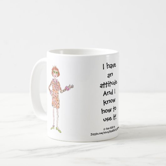 Dressed up working woman with einstellung coffee m kaffeetasse (Vorderseite Links)