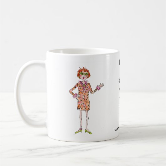 Dressed up working woman with einstellung coffee m kaffeetasse (Links)