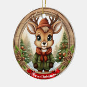 Dressed Whimsical Reindeer Fun Holiday Season 🦌🎄 Keramik Ornament (Links)