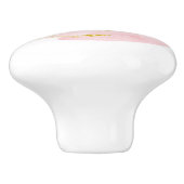 Dresserzieher Pull Rosa Rose Bude Keramikknauf (Seitenansicht)