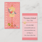 Dressformular für den Designer für Seamstress Dres Visitenkarte (Vorne/Hinten)