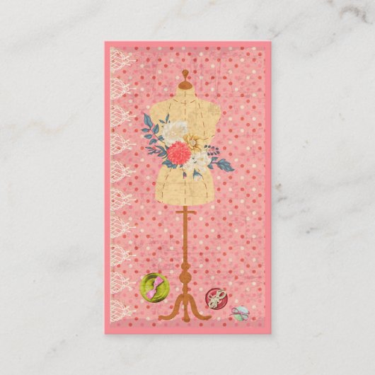 Dressformular für den Designer für Seamstress Dres Visitenkarte (Vorderseite)