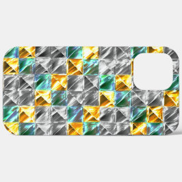 Dressianische Minze, goldene und silberne Fliesen  Case-Mate iPhone Hülle