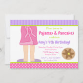 Dressing Gown Pajamas and Pancakes Party Einladung (Vorderseite)