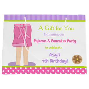 Dressing Gown Pajamas and Pancakes Party Große Geschenktüte