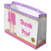 Dressing Gown Pajamas and Pancakes Party Große Geschenktüte (Rückseite Schrägansicht)