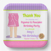 Dressing Gown Pajamas and Pancakes Party Pappteller (Vorderseite)