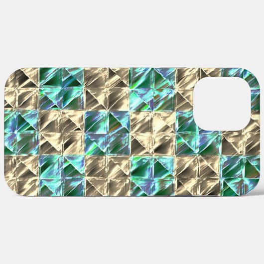 Dressischer Minzgrün bis beige Fliesen oder farbig Case-Mate iPhone Hülle (Rückseite (Horizontal))