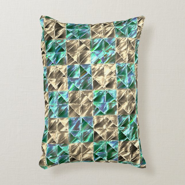 Dressischer Minzgrün bis beige Fliesen oder farbig Dekokissen (Vorderseite(Vertikal))