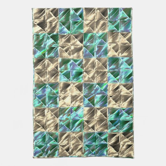 Dressischer Minzgrün bis beige Fliesen oder farbig Geschirrtuch (Vertikal)