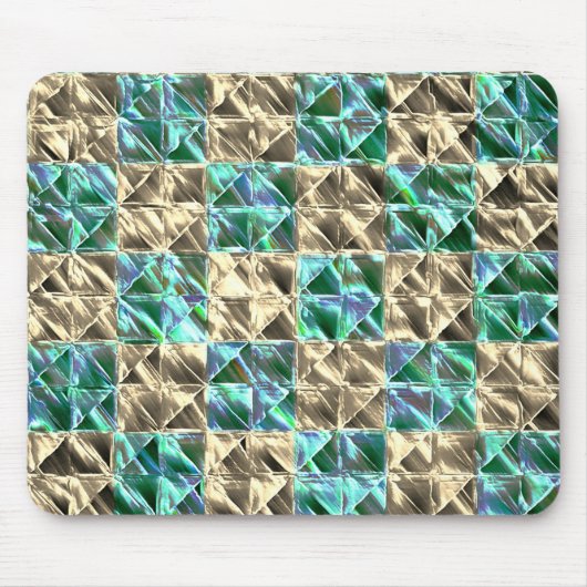Dressischer Minzgrün bis beige Fliesen oder farbig Mousepad (Vorne)