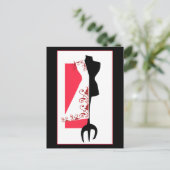Dressmaker #2/Modedesign-Postkarten Postkarte (Stehend Vorderseite)
