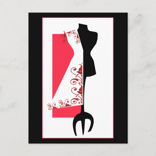 Dressmaker #2/Modedesign-Postkarten Postkarte (Vorderseite)