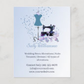 Dressmaker-Änderungen Blaue Werbung Flyer (Vorne)