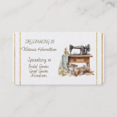 Dressmaker Bridal Gowns Grad Gowns Business Card Visitenkarte (Vorderseite)