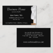 Dressmaker Mannequin Nähen Mode Business Cards Visitenkarte (Vorne/Hinten)