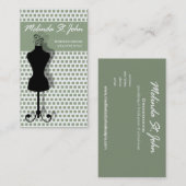 Dressmaker Mannequin Nähen Mode Designer Visitenkarte (Vorne/Hinten)