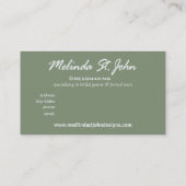 Dressmaker Mannequin Nähen Mode Designer Visitenkarte (Rückseite)