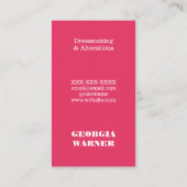 Dressmaker Seamstress Schneider Bekleidung Mannequ Visitenkarte (Rückseite)