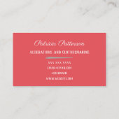 Dressmaker Seamstress Schneider Business Card Visitenkarte (Rückseite)