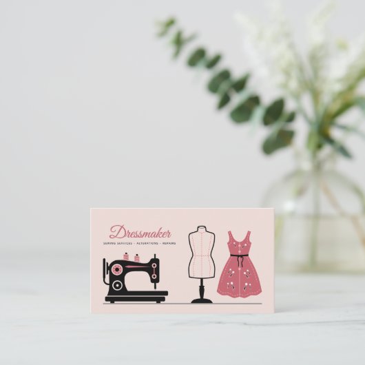 Dressmaker Visitenkarte (Stehend Vorderseite)