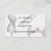 Dressmaking oder nähende themenorientierte visitenkarte (Rückseite)