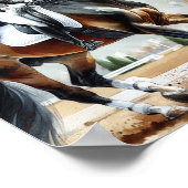 Dressur am Eiffelturm Poster (Ecke)