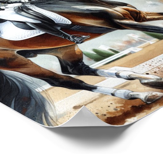 Dressur am Eiffelturm Poster (Ecke)