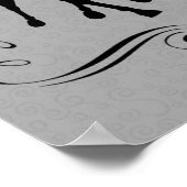 Dressur Balanced Horse and Rider Silhouette Poster (Ecke)