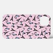 Dressur im französischen Stil mit Eiffelturmmuster Case-Mate iPhone Hülle (Rückseite (Horizontal))