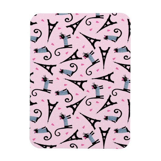 Dressur im französischen Stil mit Eiffelturmmuster Magnet (Vertikal)