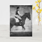 Dressur in Schwarz und Weiß Karte (Gelbe Blume)