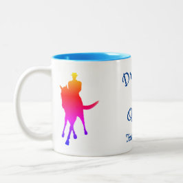 Dressur ist die Einheitsfarben-Silhouette Personal Zweifarbige Tasse