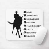 Dressur ist Silhouette für Pferde und Reiter Mousepad (Mit Mouse)