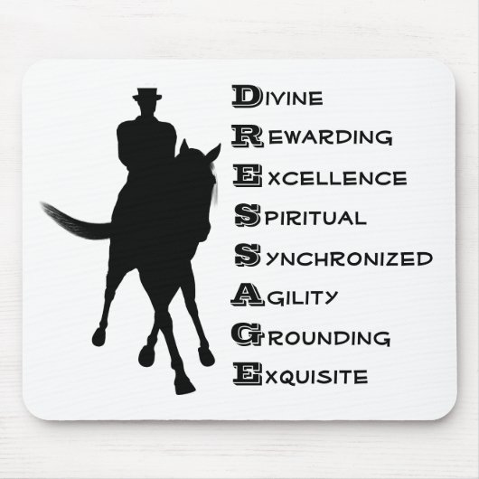 Dressur ist Silhouette für Pferde und Reiter Mousepad (Vorne)