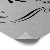 Dressur ist Silhouette für Pferde und Reiter Poster (Ecke)