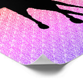 Dressur ist Silhouette für Pferde und Reiter Poster (Ecke)