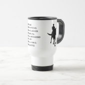 Dressur ist Silhouette für Pferde und Reiter Reisebecher (VorderseiteRechts)