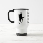 Dressur ist Silhouette für Pferde und Reiter Reisebecher (Links)