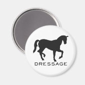 Dressur mit Pferd in Rahmen Magnet (Vorderseite/Rückseite)