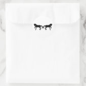Dressur Pferde Runder Aufkleber (Tasche)