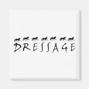 Dressur (Text und Pferde) Magnet