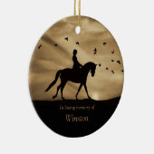 Dressurpferd-Gedenkfeier, Dressur-Beileid Keramik Ornament (Rechts)