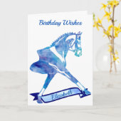 Dressurpferd im Stil Karte (Gelbe Blume)