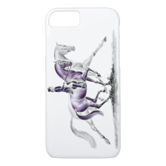 Dressurpferd in Trot Piaffe Case-Mate iPhone Hülle (Rückseite)